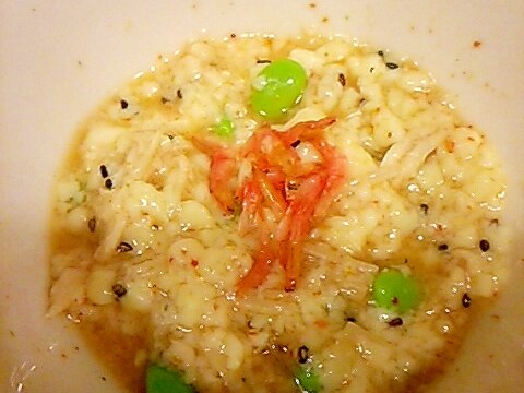 具だくさんの崩し玉子豆腐